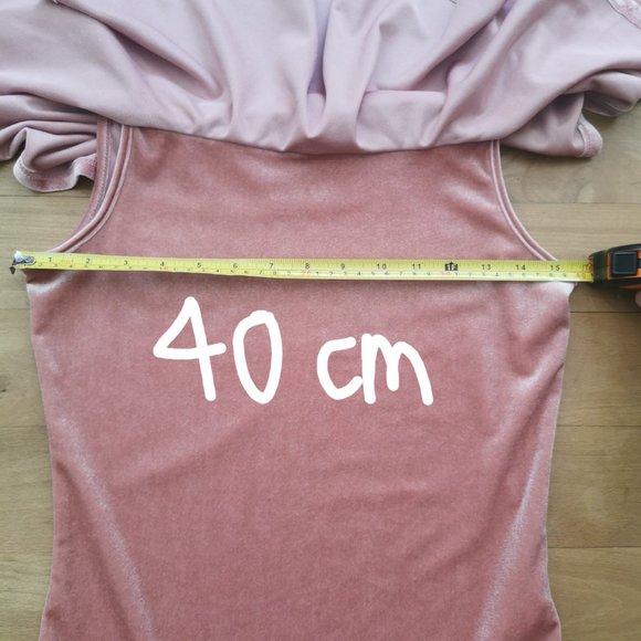 Off Shoulder Pink Velvet Bodysuit - Picture 3 of 3